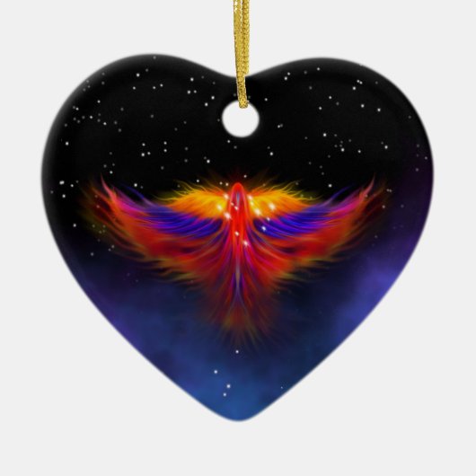 Space Phoenix Nebula Keramisch Ornament (Voorkant)