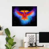 Space Phoenix Nebula Poster (Thuiskantoor)