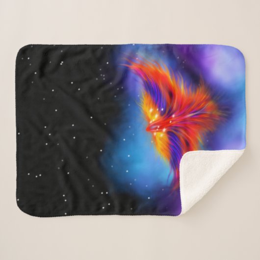 Space Phoenix Nebula Sherpa Deken (Voorkant (horizontaal))