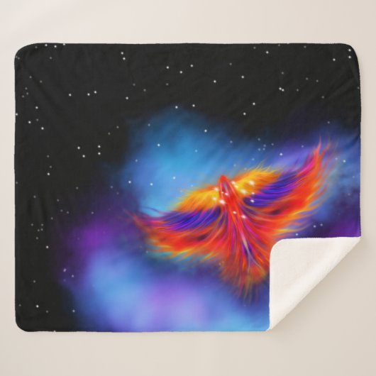 Space Phoenix Nebula Sherpa Deken (Voorkant (horizontaal))