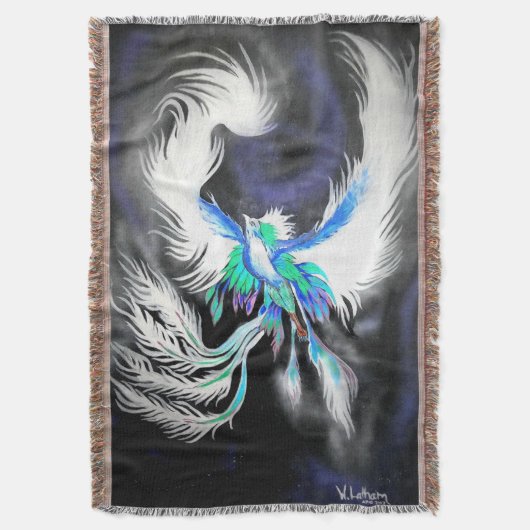 Space Phoenix Throw Blanket Deken (Voorkant Verticaal)