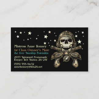 Space Pirate 1 Visitekaartje