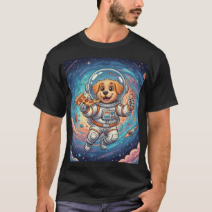 Space Pizza Pawty T-shirt voor mannen en vrouwen