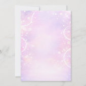 Space Planet Rainbow Birthday Party Kaart (Achterkant)