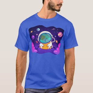 Space Planets Science hamster Eigenaar Premium T-shirt