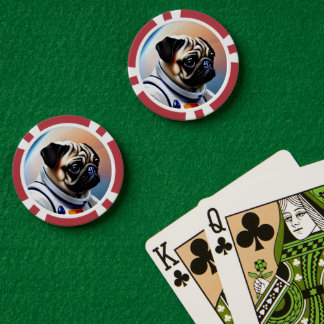 Space Pug Poker Chips