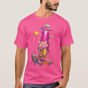 Space Raccoon Ufo T-shirt