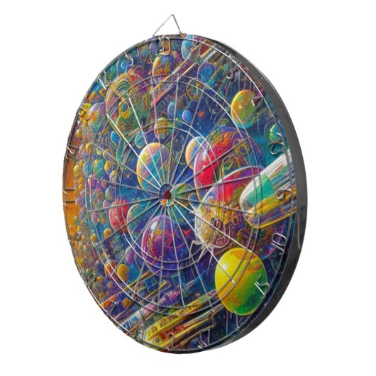 Space Race-dartboard Dartbord (Voorkant Rechts)