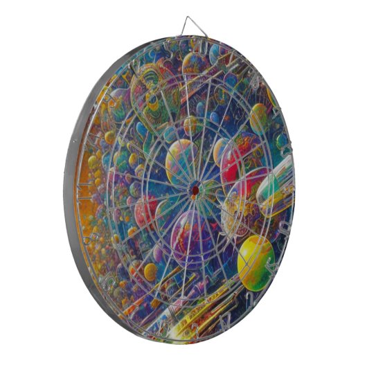 Space Race-dartboard Dartbord (Voorkant Links)
