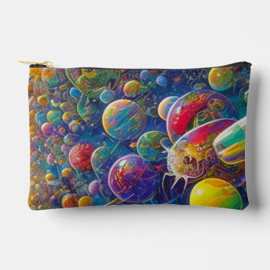 Space Race kleine accessoire tas pouch (Voorkant)