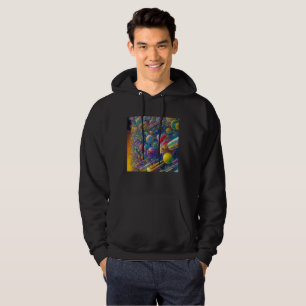 Space Race mannen zwart hooded sweatshirt