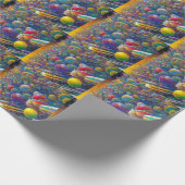 Space Race matte inpakpapier (Hoek)