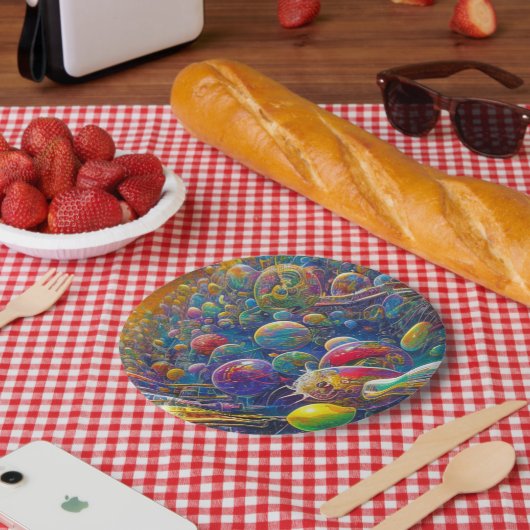 Space Race papier borden Papieren Bordje (Picknick)