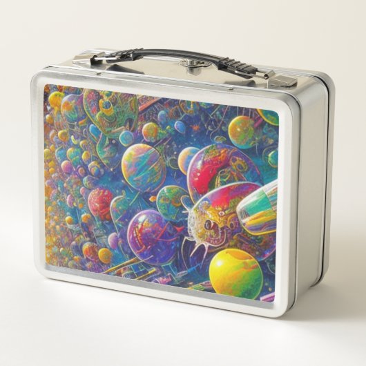 Space Race roestvrij lunchbox (Achterkant)