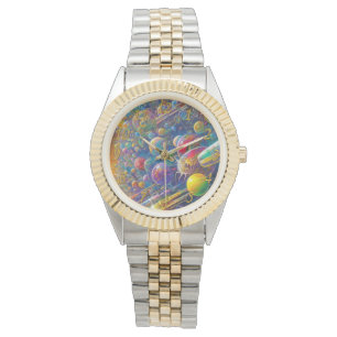 Space Race tweedelige armbandhorloge met cijfers Horloge