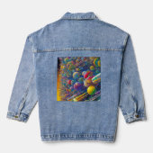 Space Race vrouwen denim jas Jacket (Achterkant)