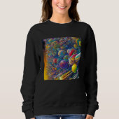 Space Race vrouwen zwart sweatshirt (Voorkant)