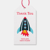 Space Rocket Dank u hartelijk dank Cadeaulabel (Voorkant)