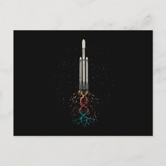 Space Rocket DNA Briefkaart (Voorkant)