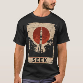 Space Rocket Launch Retro NASA Ontwerp T-shirt