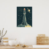 Space Rocket Poster (Keuken)