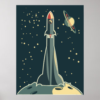 Space Rocket Poster