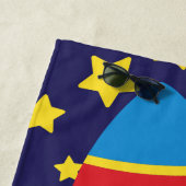 Space Rocket Serviette de plage personnalisée (En situation)