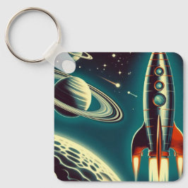 Space Rocket Sleutelhanger