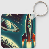 Space Rocket Sleutelhanger (Achterkant)
