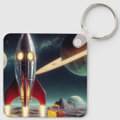 Space Rocket Sleutelhanger (Achterkant)