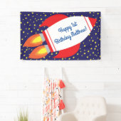 Space Rocket Star Ship 1st Birthday Party Spandoek (Insitu)