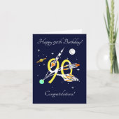 Space Rockets 90e - Carte d'anniversaire (Devant)