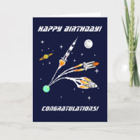 Space Rockets - Carte Anniversaire