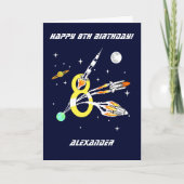 Space Rockets - Carte d'anniversaire 8 (Devant)