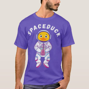 Space Rubber Duck Boba Tea Drink Bubble Tea Astron T-shirt