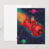 Space Santa Feestdagenkaart (Voorkant / Achterkant)