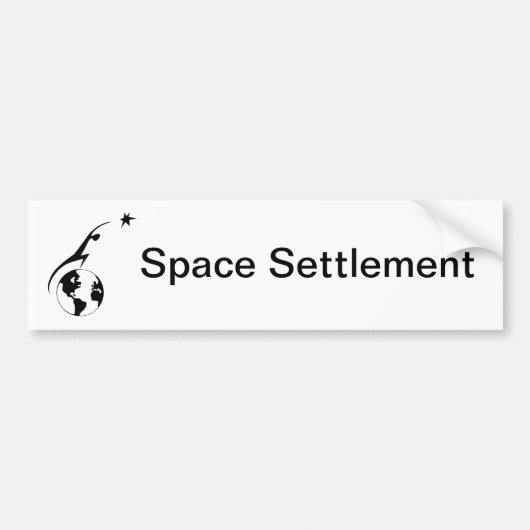 Space Settlement Bumpersticker (Voorkant)