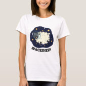Space Sheep Funny Astronaut Pun T-shirt (Voorkant)