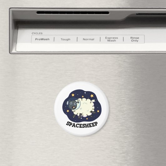 Space Sheep Funny Astronaut Sheep Pun Magneet (Insitu (Vaatwasser))
