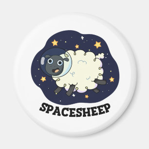 Space Sheep Funny Astronaut Sheep Pun Magneet