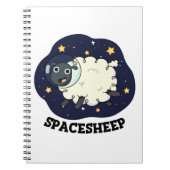 Space Sheep Funny Astronaut Sheep Pun Notitieboek (Voorkant)
