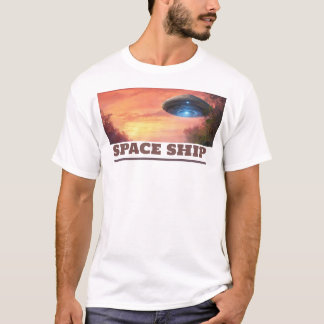 Space Ship bedrukt T-shirt