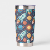 Space Ships Geïsoleerde Drinkbeker (Links)