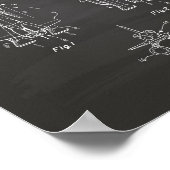 Space Shuttle 1975 Patent Art - Chalkboard Poster (Hoek)