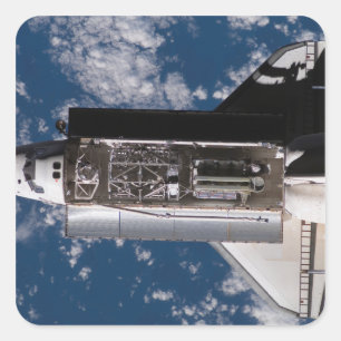 Space Shuttle Atlantis 2 Vierkante Sticker