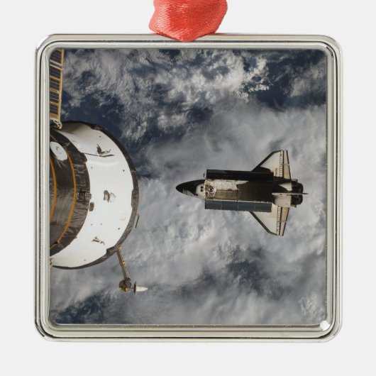 Space Shuttle Atlantis 3 Metalen Ornament (Voorkant)