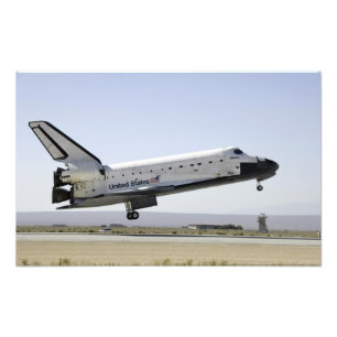 Space Shuttle Atlantis bereidt voor op landing 2 Foto Afdruk