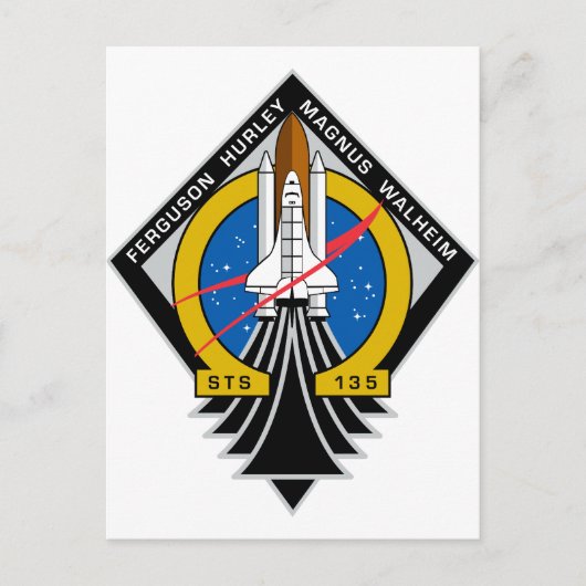 Space Shuttle Atlantis Briefkaart (Voorkant)