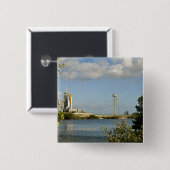 Space Shuttle Atlantis en Endeavor Vierkante Button 5,1 Cm (Voorkant /achterkant)