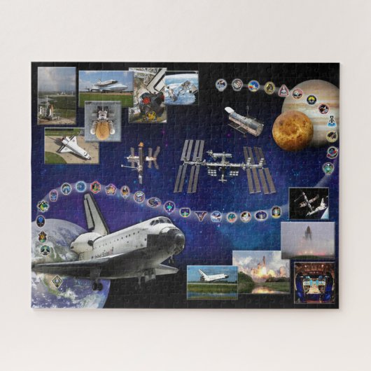 Space Shuttle Atlantis Hommage Legpuzzel (Horizontaal)